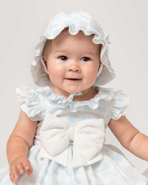 Caramelo Sky Checked Heart Sun Hat 0345144