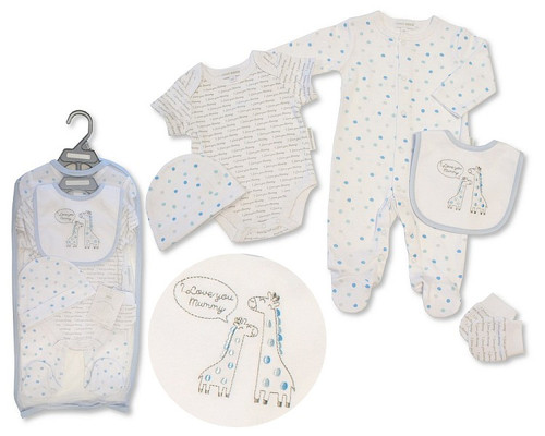 GP-25-1150 BABY 5 PCS MULTI SET - GIRAFFE - SKY