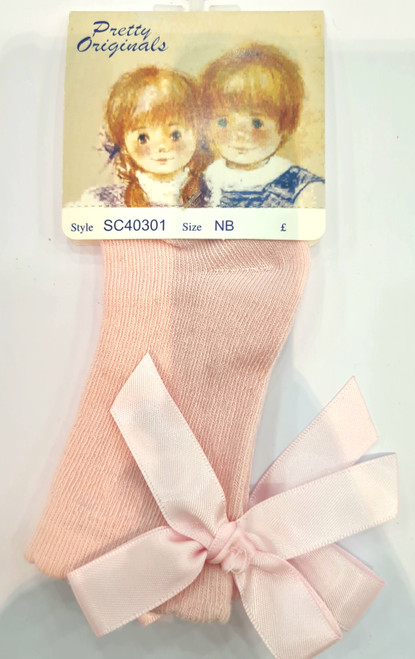 Pretty Original- Knee Length Bow Socks - 40301- Available in Multiple Colours
