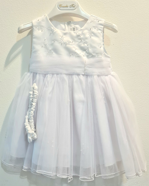 Coche Tot Baby Occasion Dress CT01 - White Coche Tot Baby Occasion Dress CT01 - White