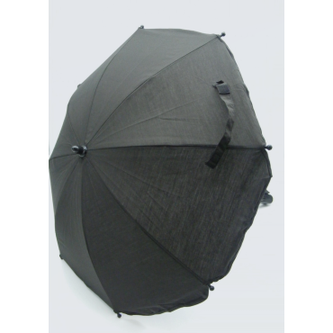 023BLK PESCI POLY/COTTON PARASOL - BLACK