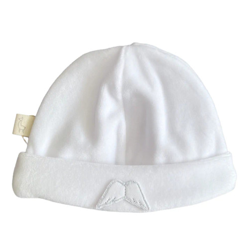 BABY GI AG252 WHITE VELOUR HAT WITH WINGS BABY GI AG252 WHITE VELOUR HAT WITH WINGS