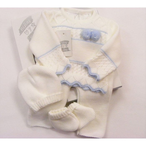 POM POM 4PCE JUMPER BOX SET - WHT/BLUE