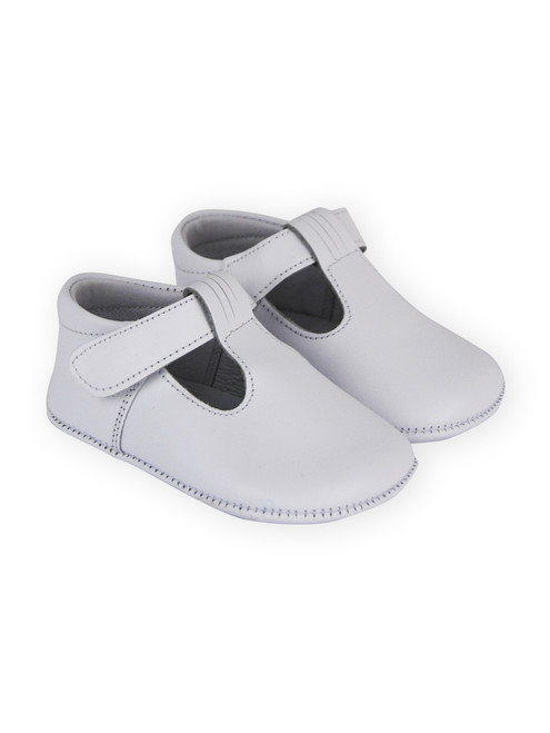 SARDON T-Bar Leather Shoes 24PK-1028 - White