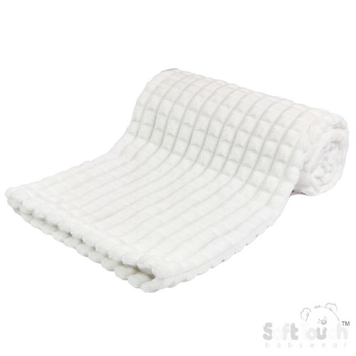 Soft Touch FBP165 Baby Waffle Texture Wrap Blanket - White Soft Touch FBP165 Baby Waffle Texture Wrap Blanket - White