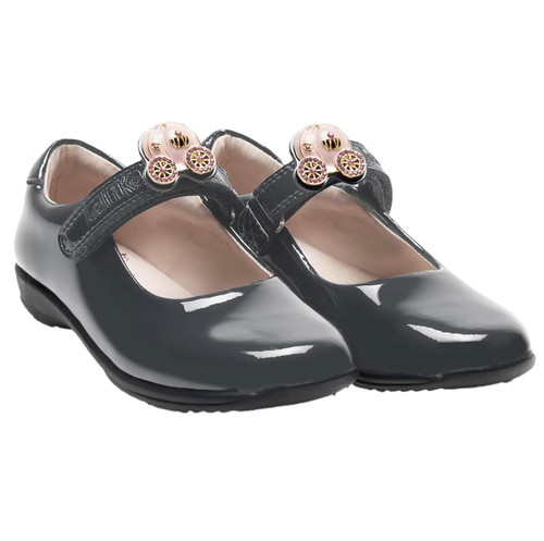 LELLI KELLY GIRLS GREY SCHOOL SHOE GREY CARRIE LKSO8622