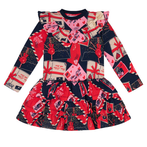 ADee REGINA Envelope Print Dress W242704