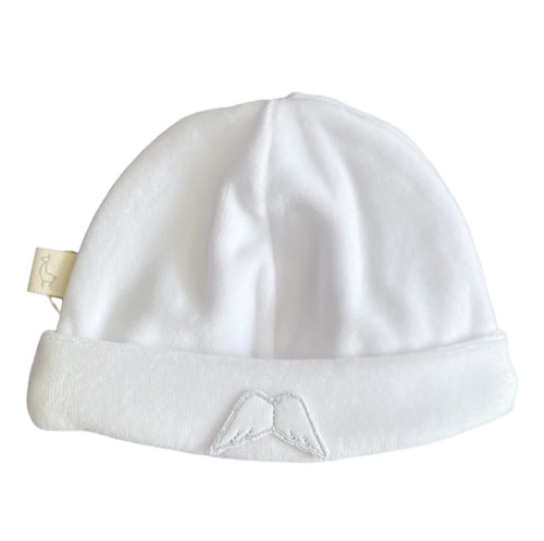 BABY GI AG252 WHITE VELOUR HAT WITH WINGS. BABY GI AG252 WHITE VELOUR HAT WITH WINGS.