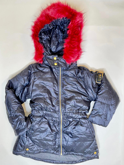 Navy Jacket with Fur
