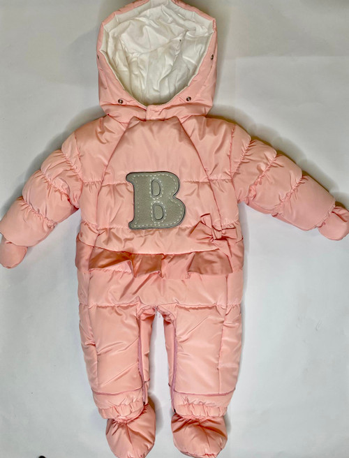 Pink Snow Suit with Bow