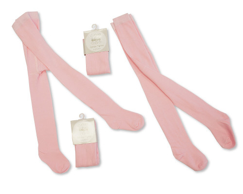 Nursery Time Baby Cotton Plain Tights - Pink BW-61-2177 Nursery Time Baby Cotton Plain Tights - Pink BW-61-2177