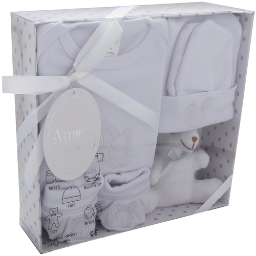 Amore 5 Piece Boxed Gift Set 3331 White/Grey