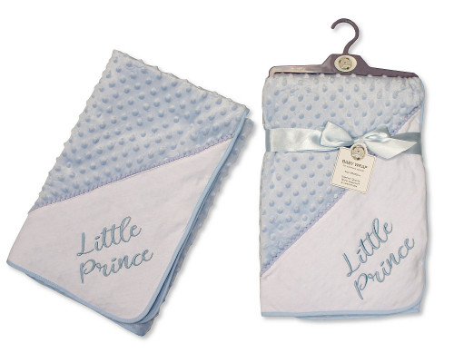 Nursery Time 1086 'Little Prince' Bubble Baby Wrap Blanket - Blue