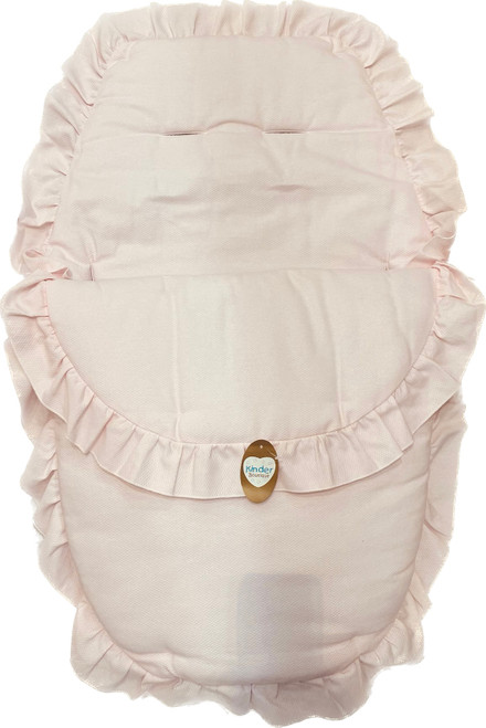 Kinder 9769 Waffle Plain Frill Buggy Liner Cosy Toes Pink
