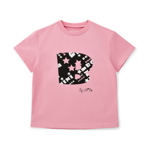 ADee Bonini BNA305 Girls Pink Oversized Logo T-Shirt - DYNAMIC
