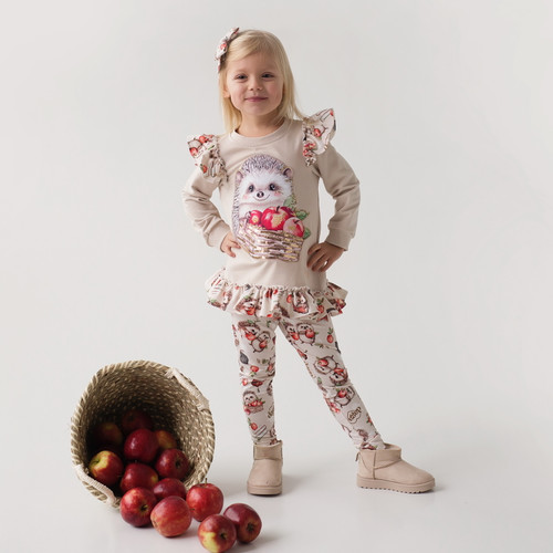 Daga Girls Basket of smiles Tunic and Legging Set 4/25/26 (M 10270A+M 10272)