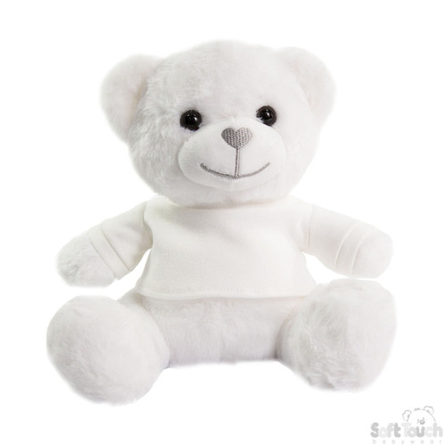 Soft Touch TB325 25cm Teddy Bear with T.Shirt - White