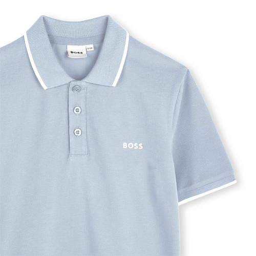 BOSS BOYS PALE BLUE SHORT SLEEVE POLO J52329