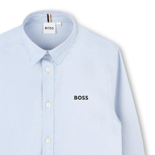 BOSS BOYS PALE BLUE LONG SLEEVED SHIRT J52675