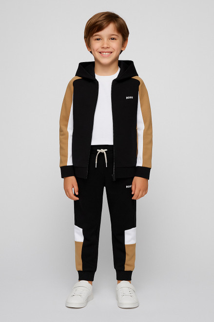 BOSS BOYS BLACK JOGGING BOTTOMS J52290