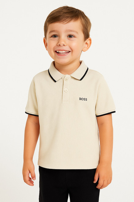 BOSS BOYS SAND SHORT SLEEVE POLO J52329