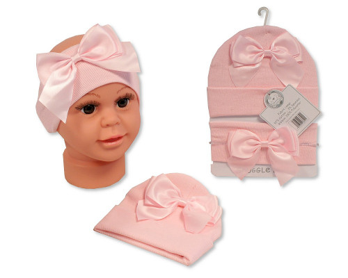 Nursery Time Pink Hat & Headband Set 0/3 Months BW-0503-640