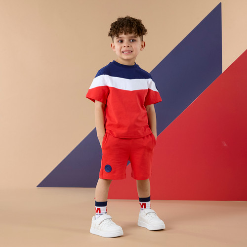 Mitch & Son Red Soft Feel Cut & Sew Short Set - Paco (MS26209)
