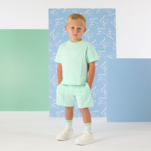 Mitch & Son Boys Mint Dropped Shoulder Sweat Short Set - Orlando (MS26110)