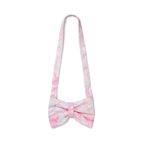 ADEE Girls Pink Bow Shaped Handbag with Bow Print - Rylee (S261910)