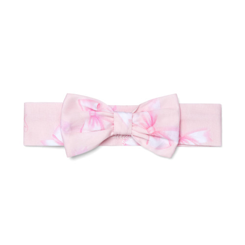 Little A Girls Pink Bow Print Headband - Ora (LA26115)