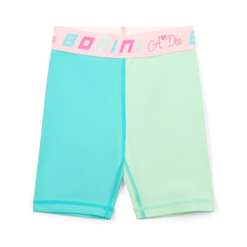 ADEE Bonini BNA505 Girls Blue Colourblock Cycling Shorts - SPIN