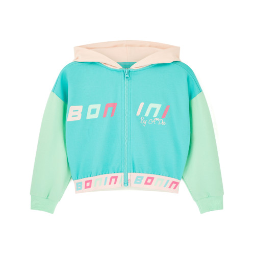 ADEE Bonini BNA511 Girls Blue Colourblock Logo Zipper - VIBE