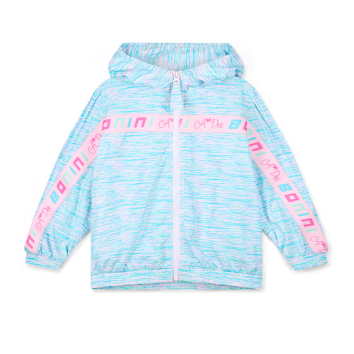 ADEE Bonini BNA501 Girls Mint Sports Jacket with Pink Tape Detail - FUTURE