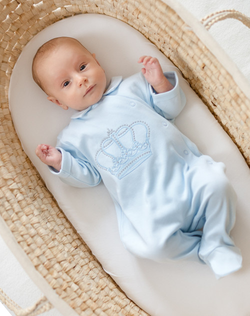 Sofija Baby Boys Blue Babygrow Prince 84992