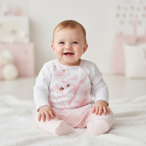 Sofija Baby girls Pink Babygrow Ali 05680