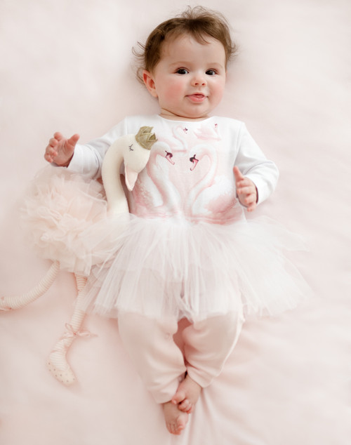 Sofija Baby Girls Pink Babygrow with Tulle Ali 05482