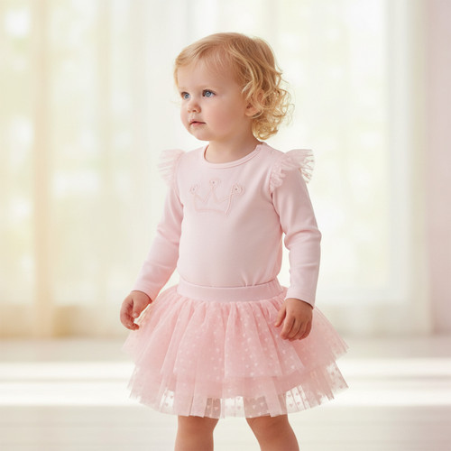 Sofija Baby Girls Pink 2 Piece Skirt Set Sabrina 04171