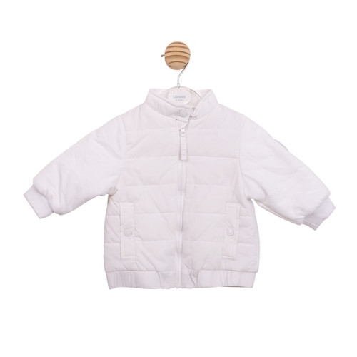Mintini Boys White Lightly Padded Coat MB6851