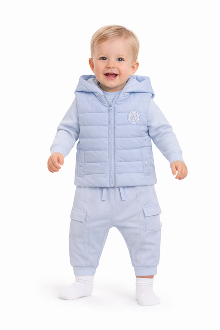 Mintini Boys Blue Lightly Padded Gilet MB6853