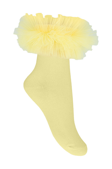 Daga Girls Tutti Frutti Lemon Tulle Ankle Socks M10550