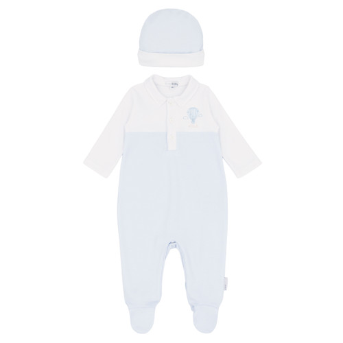 Blues Baby BB2278 Boys Blue All in One with Hat