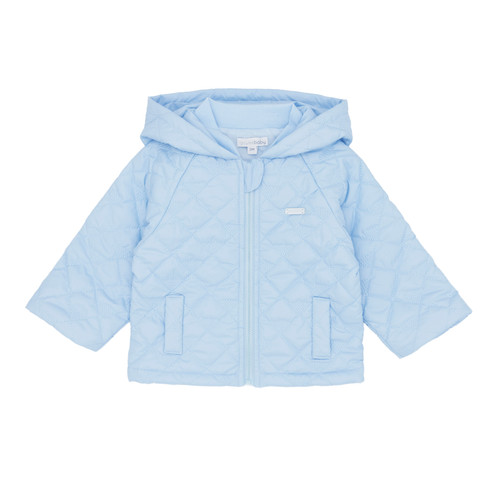 Blues Baby BB3098 Boys Blue Quilted Hooded Jacket