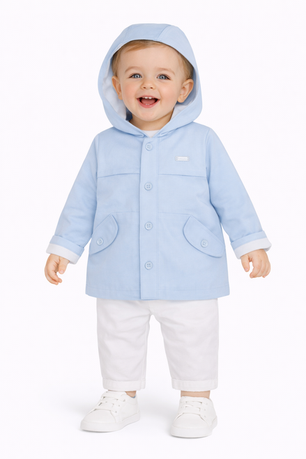 Amore AM0086 Boys Blue Lightweight Hooded Jacket
