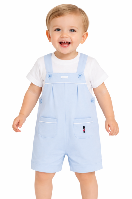 Amore AM0068 Boys Blue Toy Soldier Dungaree Set