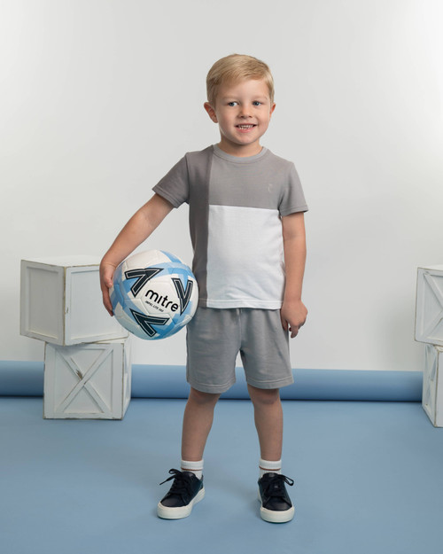 Caramelo Boys Colour block Short Set Grey 3431156