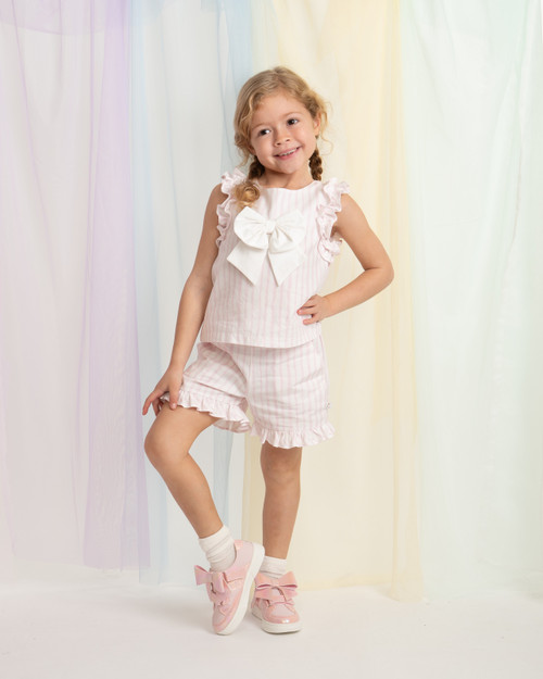 Caramelo Girls Pink Layered Ruffle Short Set 0390248