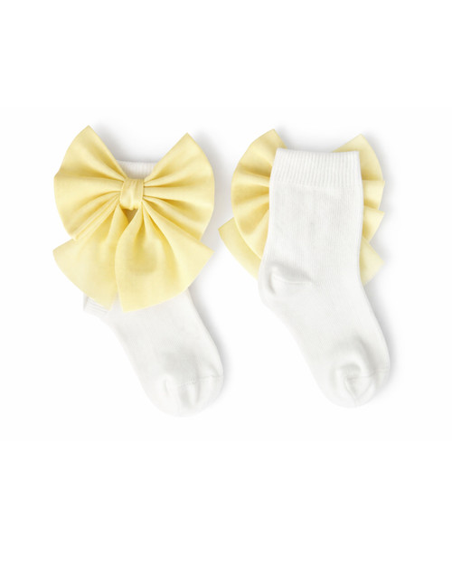 Caramelo Lemon Ankle Socks with Tulle bows 04423 Tulle