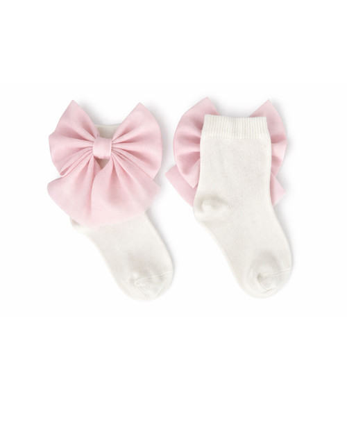 Caramelo Pink Ankle Socks with Tulle bows 04423 Tulle
