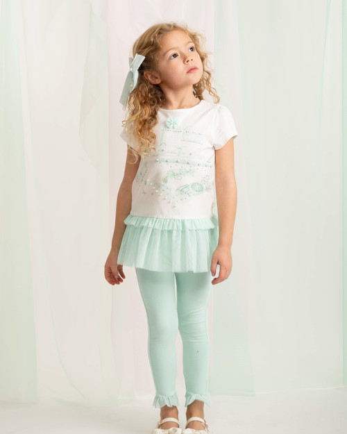 Caramelo Girls Mint Garden Graphic Legging Set 3498121