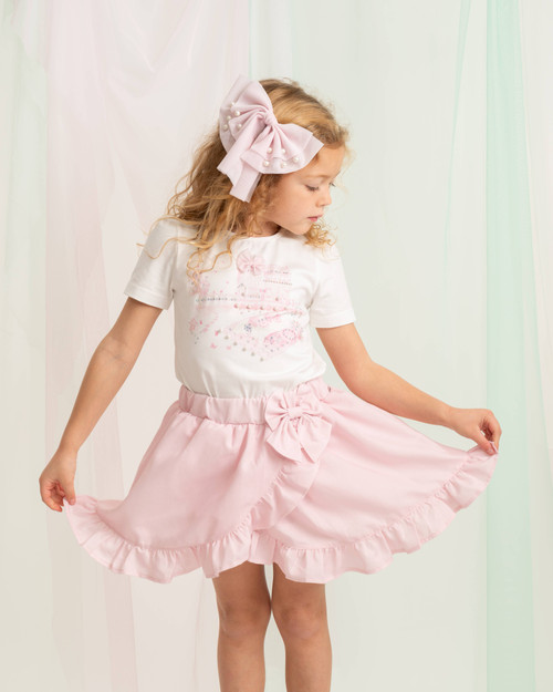 Caramelo Girls Pink Garden Graphic Skirt Set 3453116
